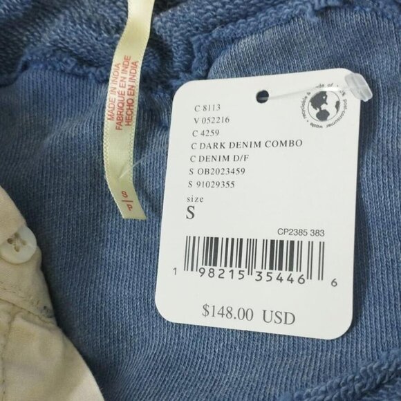 Free People Olivia Sweatshirt Top Collared Oversized Soft Cotton Solid S 274461 - Picture 9 of 9